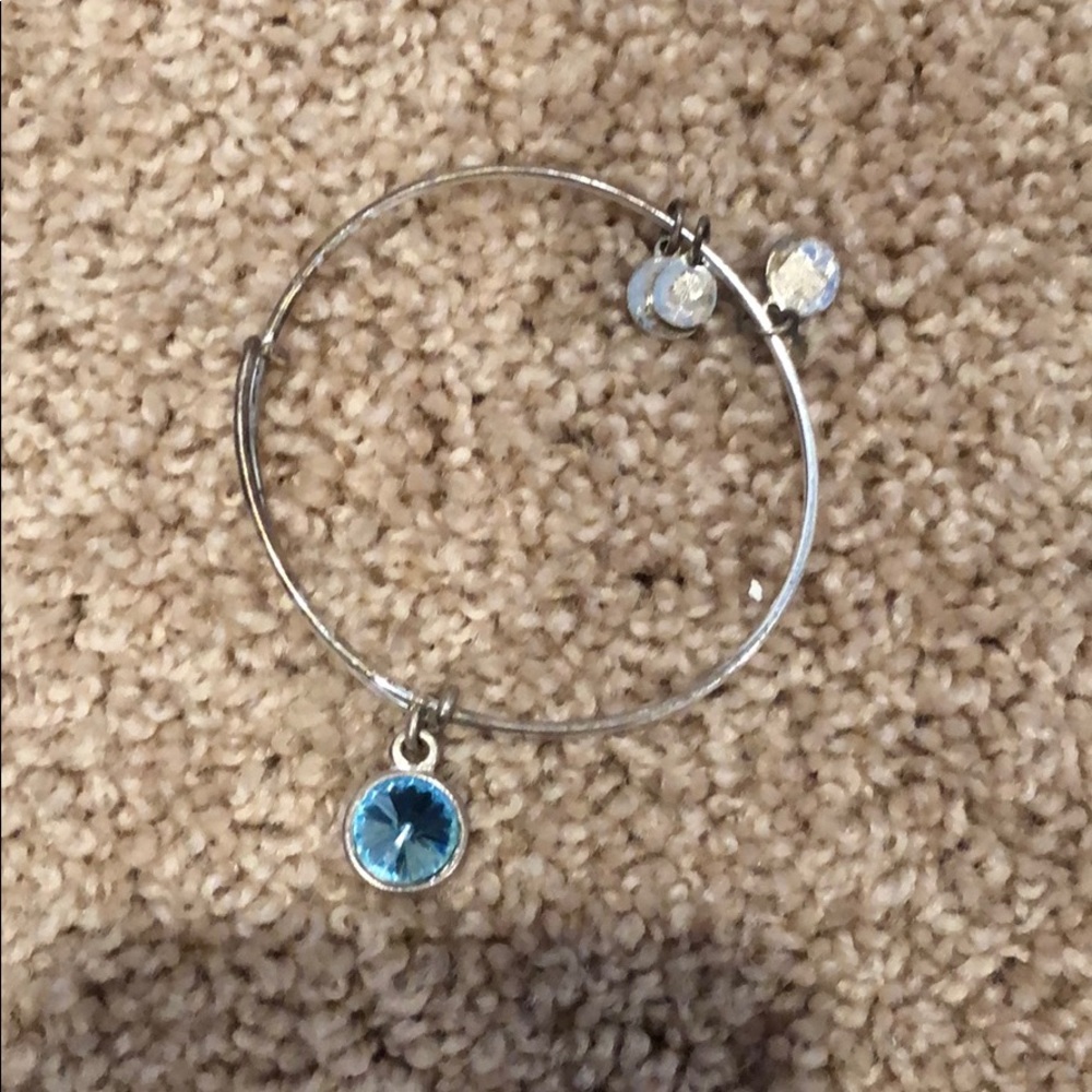 Aquamarine Gemstone Alex & Ani Bracelet